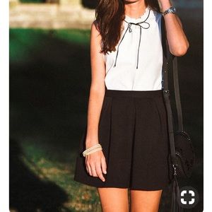 Madewell Black fit and flare mini skirt